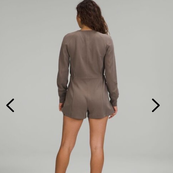 53. NWT Lululemon Ribbed Softstreme Long-Sleeve Romper Nomad Size 0 RARE - Picture 11 of 15